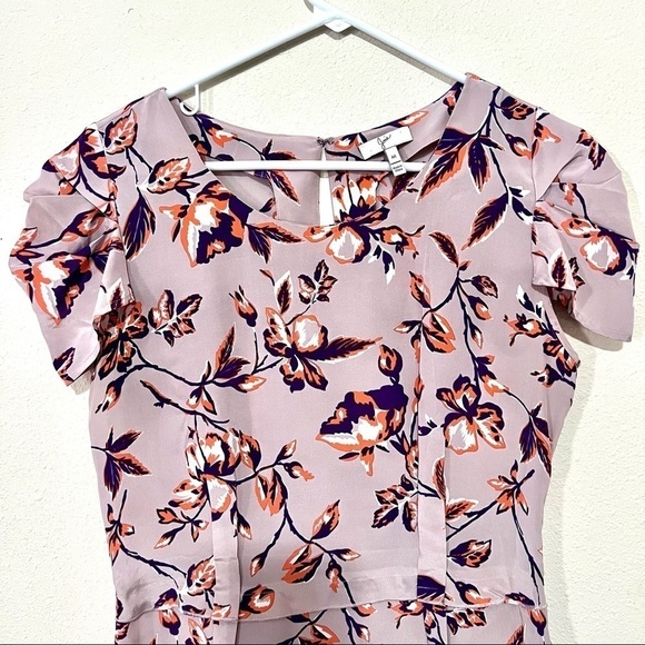 JOIE SILK Cap Sleeve Pencil Mini Dress In Full Bloom Floral Print womens size M - Picture 4 of 10